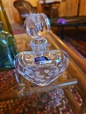Waterford Marquis Crystal Perfume Bottle & Stopper Hearts Pattern  01-36-299 picture