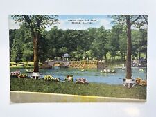 Vintage Lake In Glen Oak Park Peoria, IL  Postcard picture