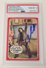 John Travolta WELCOME BACK..  Signed Autograph Auto 1976 Topps Rookie Card 1 PSA picture