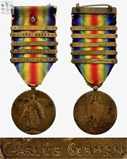 NAMED WWI VICTORY MEDAL “CHARLES GERMAN” SILVER CITATION STAR RECIPIENT 2ND DIV. picture