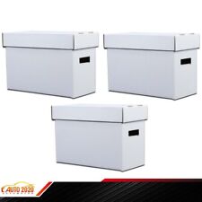 3X Short Comic Book Storage Boxes Holds 150 175 Stackable Archival Cardboard New picture