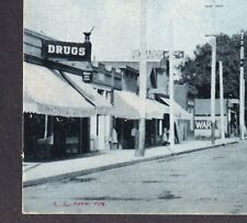 Littleton Colorado Drug Store Reailroad Train Dirt Main Street View old PostCard picture