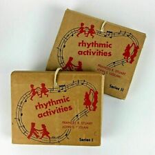 1958 RHYTHMIC ACTIVITIES CARDS I & II Songs Music Dancing Teaching Teacher Vtg picture