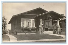 c1910's A View Of Craftsman House Porch RPPC Photo Unposted Antique Postcard picture