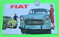 ca 1958 FIAT FULL LINE MINI COLOR FOLDER BROCHURE 1200 ROADSTER Multipla 600 etc picture