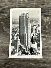 RPPC Rockefeller Center Aerial View 1950s Black And White Postcard picture