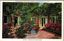 New Orleans LA-Louisiana, Courtyard Of The Little Theatre Vintage Postcard picture