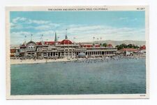 Linen Postcard, The Casino and Beach, Santa Cruz, California picture