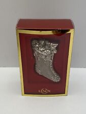 Vintage Lenox Silver Plated Mesh Christmas Holiday Stocking Ornament picture
