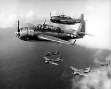 WORLD WAR II MILITARY PLANE FLYING CLOSE UP 8X10 GLOSSY PHOTO #10Z picture