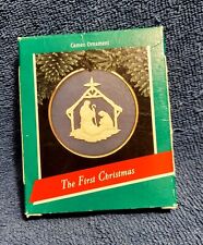  1989 The First Christmas Cameo Hallmark Keepsake Ornament Nativity in Box picture