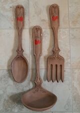 Vintage 1972 Arnels Ceramic Fork, Spoon and Ladle 17