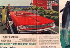 Vintage Print Ad -1960 2 Page Pontiac Bonneville ad/Del Monte Catsup /Budweiser picture