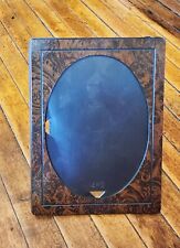 Vtg Brown Plastic Wayne Frame 5 x 7 Inch Oval Photo Display Easel or Wall Mount picture