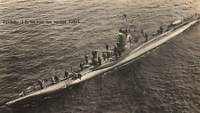 German Navy U-Boat Torpedo Returning in harbor WWI RPPC Postcard picture