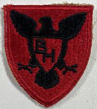 Vtg WWll US Army 86th Infantry Division Insignia Jacket Patch Red w/ Black Hawk picture