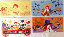 Vintage, Complete Set of 4 Ronald McDonald Birthday Party Hats - BRAND NEW picture