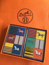 Hermes 2 Decks of Playing Cards in Box Horse Design picture