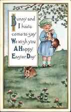 Easter Children Bunny Rabbits Whitney c1910s Postcard picture