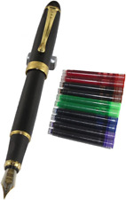 450 Normal Nib Fountain Pen Dark Blue with 5 Color  Ink Cartridges picture