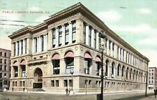Vintage Postcard 1910's Public Library Center Building Chicago Illinois IL picture