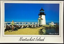 Nantucket Island Massachusetts Brant Point Lighthouse Postcard Unposted picture