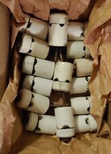 Box Of 15 Vintage Electrical Wire Wall Insulators In Fair To Good Condition.  picture
