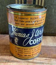 Antique Advertising Tin, Thomas J. Webb Coffee, Steel Cut, Chicago, One # picture