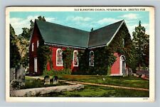 Petersburg VA, 1735 Old Blandford Church, Cemetery, Virginia Vintage Postcard picture