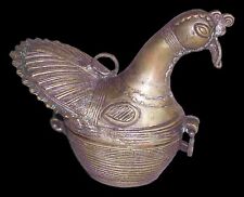 Dhokra Chicken/Turkey Treasure Box – Lidded – Ancient Indian Metalwork Replica picture