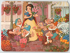 Postcard Walt Disney World Snow White's Fantasy Bouquet Dwarfs Oversized Card picture