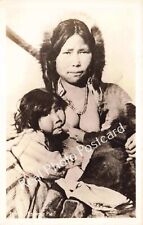 RPPC Eskimo Mother Breast Feeds Child & Baby c1940s Real Photo Postcard picture