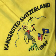 Kandersteg Switzerland 1967 Yellow w/ Embroid Neckerchief USED BLK Bdr (LB1154) picture