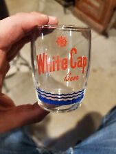 White Cap Beer, Two Rivers, Wisconsin, Vintage Barrel Beer Glass picture