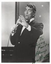 Dean Martin CERTIFIED Signed autographed  Dedicated 10x8”  photo +  COA picture