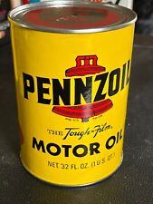  Vintage Pennzoil (1) 1qt. HD 30 wt.  Z-7 composite Oil Can Full-unopened picture