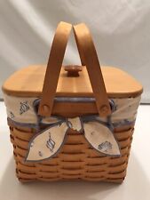 LONGABERGER 1999 SUMMERTIME BEACHCOMBER BASKET COMBO WITH LID picture