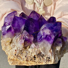 7.01LB Natural Amethyst backbone clustercrystal rod point healing therapy picture