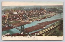View From Mt. Washington Pittsburg Pennsylvania 1908 Antique Postcard picture