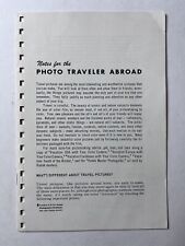 Kodak Manual Notes For The Photo Traveler Abroad No C-17 Booklet 1960s Travel picture