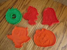 Vintage Hallmark Solid Plastic Cookie Cutters Lot  picture