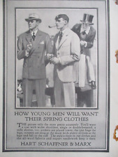1925 Original Hart Schaffner & Marx Men's Clothing Ad SPRING CLOTHES SUITS picture