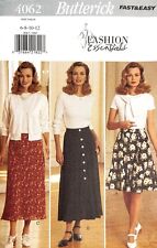1990's Butterick Misses' Skirt Pattern 4062 Size 6-12 UNCUT picture