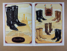 1966 Dan Post Cowboy Boots 6 Styles color art vintage print Ad picture