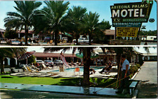 Vintage C. 1960's Arizona Palms Motel Valley of The Sun Phoenix AZ Postcard picture