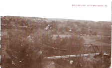 North Manchester IN Bird's Eye View of Bridge over the Eel River 1913 picture