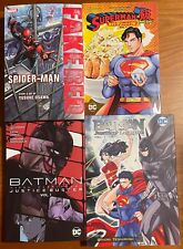 Marvel DC Manga Superman Batman Spider-man lot of 4 books picture