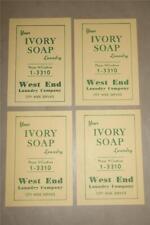 4 PCS OLD CONTRACT BRIDGE TALLY CARDS IVORY SOAP WEST END LAUNDRY CLEVELAND OHIO picture