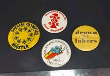 Lot Of 4 Vintage Buttons Special Olympics 1980s Winter Games USA Bin 1  picture