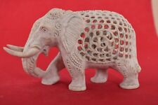 Hand Carved SoapStone Mother Elephant With Baby Calf Inside Tummy made in india picture